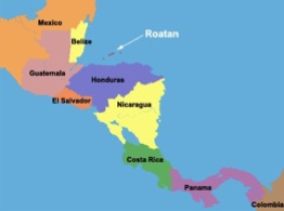 Roatan color area Map